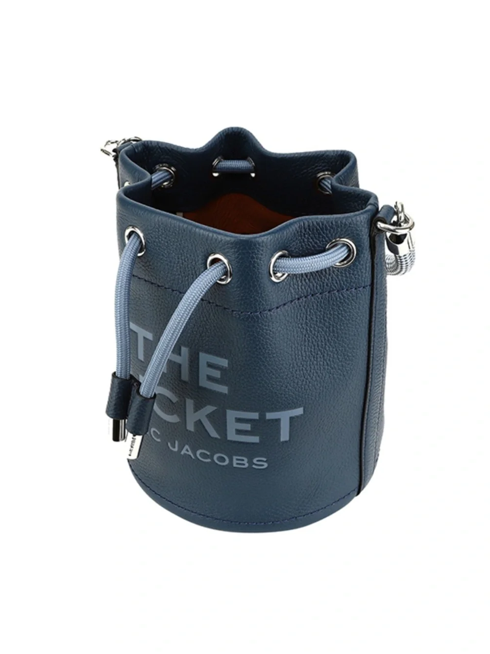 Marc Jacobs The Bucket Bag – Blue Pebbled Leather | Rope Handle | Crossbody